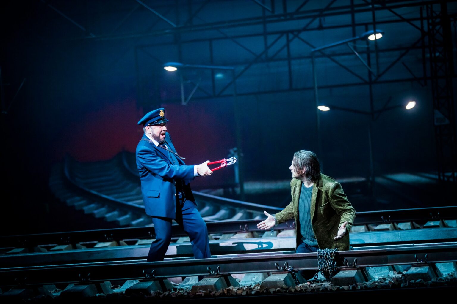 fotografia za spektaklu operowego "Ślepy tor"