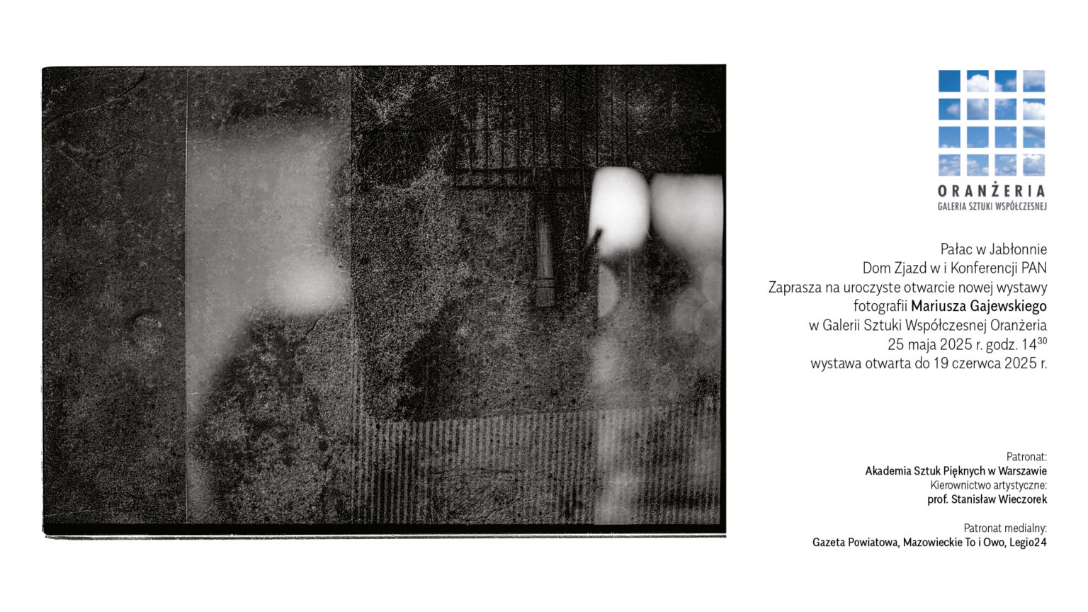 grafika wystawy fotografii Mariusza Gajewskiego