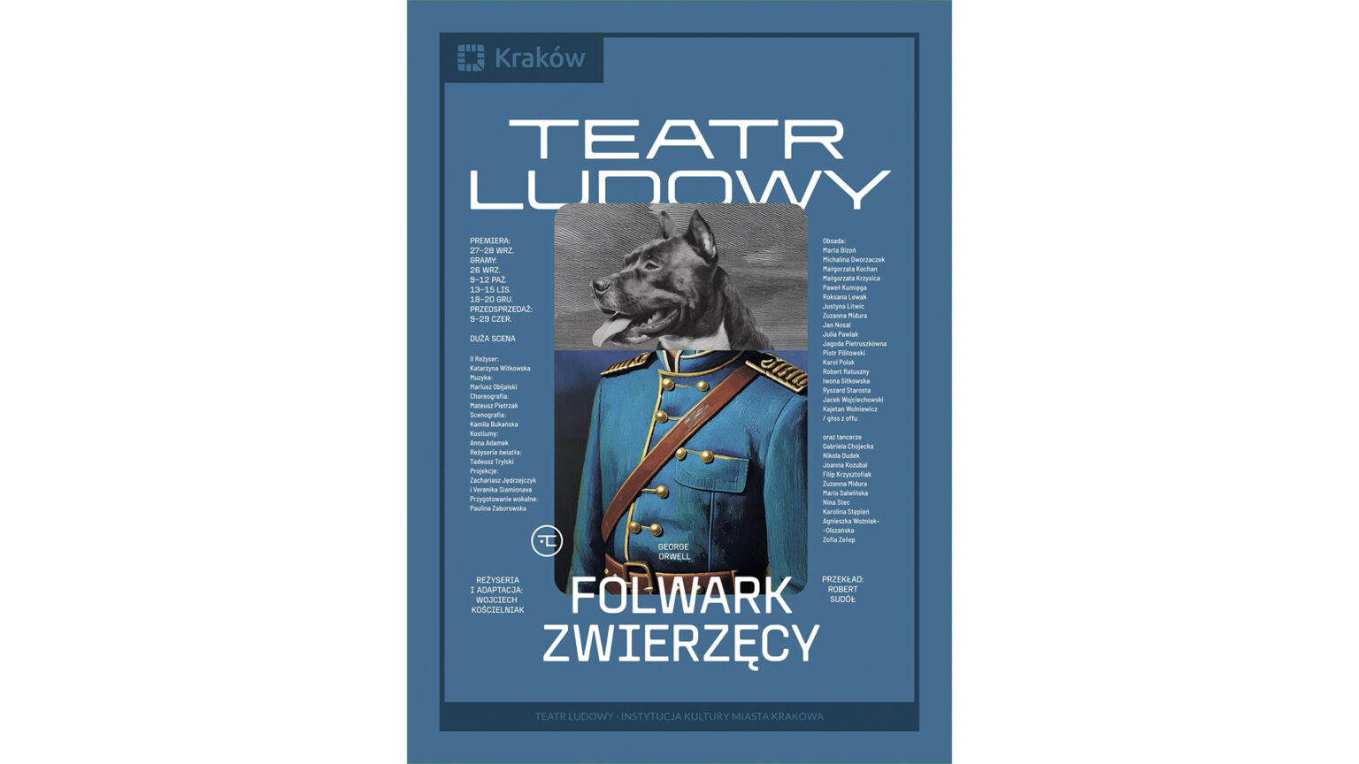 plakat spektaklu Folwark zwierzęcy