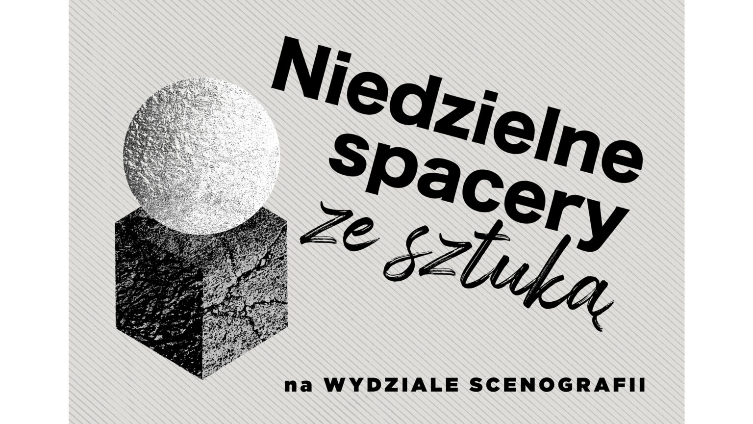 Plakat szaro czarno biały